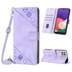 Mo-Beauty Samsung Galaxy A22 5G ile kılıf, poliüretan deri kapaklı çapraz vücut cep telefonu kılıfı, ayarlanabilir çıkarılabilir kolye [stand] [kart bölmesi] [mıknatıs] koruyucu kılıf Samsung A22 5G
