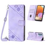 Mo-Beauty Samsung Galaxy A32 4G/A32 Lite ile kılıf, poliüretan deri kapaklı çapraz vücut cep telefonu kılıfı, ayarlanabilir çıkarılabilir kolye [ayak] [kart bölmesi] [mıknatıs] koruyucu kılıf Samsung
