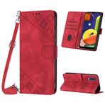 Mo-Beauty Samsung Galaxy A50 / A50S / A30S ile kılıf, poliüretan deri kapaklı çapraz askılı cep telefonu kılıfı, ayarlanabilir çıkarılabilir kolye [ayak] [kart bölmesi] [mıknatıs] Samsung A50 için