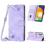 Mo-Beauty Samsung Galaxy A52 4G/A52 5G/A52S 5G ile kılıf, poliüretan deri kapaklı çapraz vücut cep telefonu kılıfı, ayarlanabilir çıkarılabilir kolye [stand] [kart bölmesi] [mıknatıs] Samsung A52 4G