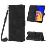 Mo-Beauty Samsung Galaxy J4 Plus 2018/J4 Prime ile kılıf, poliüretan deri kapaklı çapraz vücut cep telefonu kılıfı, ayarlanabilir çıkarılabilir kolye [kart bölmesi] [mıknatıs] Samsung J4 Plus 2018