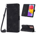 Mo-Beauty Samsung Galaxy M13 kılıfı, poliüretan deri kapaklı çapraz askılı cep telefonu kılıfı, ayarlanabilir çıkarılabilir kolye [ayak] [kart bölmesi] [mıknatıs] Samsung M13 için koruyucu kılıf -