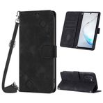 Mo-Beauty Samsung Galaxy Note 10 kılıfı, poliüretan deri kapaklı çapraz vücut cep telefonu kılıfı, ayarlanabilir çıkarılabilir kolye [ayak] [kart bölmesi] [mıknatıs] Samsung Note 10 için koruyucu