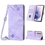Mo-Beauty Samsung Galaxy S21+ / S21 Plus / S30+ / S30 Plus ile kılıf, poliüretan deri kapaklı çapraz vücut cep telefonu kılıfı, ayarlanabilir çıkarılabilir kolye [kart bölmesi] [mıknatıs] Samsung S21+