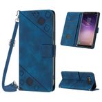Mo-Beauty Samsung Galaxy S8 kılıfı, poliüretan deri kapaklı çapraz vücut cep telefonu kılıfı, ayarlanabilir çıkarılabilir kolye [stand] [kart bölmesi] [mıknatıs] koruyucu kılıf, Samsung S8 için, mavi