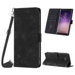 Mo-Beauty Samsung Galaxy S8 kılıfı, poliüretan deri kapaklı çapraz vücut cep telefonu kılıfı, ayarlanabilir çıkarılabilir kolye [stand] [kart bölmesi] [mıknatıs] Samsung S8 için koruyucu kılıf, siyah