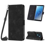 Mo-Beauty Samsung Galaxy S9+ / S9 Plus ile uyumlu, poliüretan deri kapaklı çapraz vücut cep telefonu kılıfı, ayarlanabilir çıkarılabilir kolye [stand] [kart bölmesi] [mıknatıs] Samsung S9+ için