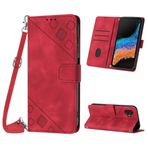 Mo-Beauty Samsung Galaxy Xcover 6 Pro ile kılıf, poliüretan deri kapaklı Crossbody cep telefonu kılıfı, ayarlanabilir çıkarılabilir kolye [stand] [kart bölmesi] [mıknatıs] Samsung Xcover 6 Pro için