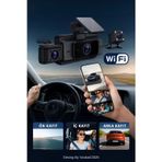 MO DOU Araç İçi WiFi DVR Kamera | Full HD 1080P Dashcam |Gece Görüşlü|G-Sensörlü|Park Modu|Mobil