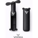 Mo Dou Katlanabilen Kompakt 3 Kademeli Mini Vantilatör 1800MAH Portatif Soğutucu El Fanı - Siyah