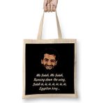 Mo Salah Running Down The Wing Football Chant Bez Çanta Uzun Saplı - Açık Bej - 40 X 40