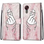 Mo-Somnus Samsung Galaxy Xcover 5 Kılıf, PU Deri Kapaklı Cüzdan Telefon Kılıfları Kapak Görüntüleme Standı ve 3 Kart Tutucu, TPU Darbeye Dayanıklı Manyetik Koruyucu Folyo Kapak (Parmak Kalp)