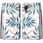 Mo-Somnus Samsung Galaxy Xcover 5 Kılıf, PU Deri Kapaklı Cüzdan Telefon Kılıfları Kapak Görüntüleme Standı ve 3 Kart Tutucu, TPU Darbeye Dayanıklı Manyetik Koruyucu Folyo Kapak (Yapraklar)