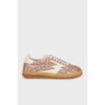 Moaconcept Deri Logolu Simli Sneaker Ayakkabı Bayan Ayakkabı MG702CO - Bronz