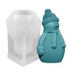 Moageme Kardan Adam Mum Kalıbı, Noel Mum Kalıbı, Kardan Adam Şekilli Kendin Yap Mum Kalıbı, Kardan Adam Silikon Kalıp, 10,6 cm El Yapımı Sabun Silikon Kalıplar, Parti Düğünleri Noel Dekoru için