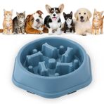 MOAZIFI Köpekler için sallanma önleyici kase köpek, yavaş besleyici köpek, sallanma önleyici kap kedi, köpekler için çekilmez kap, kedi kovucu kap, kedi kovucu kase (mavi)