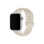 MOBAX Apple Watch 38mm 40mm 41mm 1/2/3/4/5/6/se/se2/7/8/9 Spor Silikon Kordon Antique White