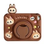 MobaxAksesuar Apple iPad 11.nesil A16 11INÇ/10.NESIL 10.9inç Kılıf Cute Dolls Standlı Eğlenceli 3D Karekterli Çocuk Kılıfı - iP 11/10.Nesil A16 - Koyu Kahverengi
