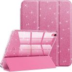 MobaxAksesuar Apple iPad 11.nesil A16 11INÇ/10.NESIL 10.9inç Kılıf Simli Işıltılı Parlak Flip Cover Kalem Bölmeli Pc Case - iP 11/10.Nesil A16 - Pembe - Pembe