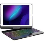 MobaxAksesuar Apple iPad 5. Nesil 6. Nesil Air 1/2 Pro 9.7inç Kılıf Kablosuz Dönebilen Klavyeli Kılıf Keyboard (Air 5/4 Değildir) - iP 5. Nesil 9.7 - Siyah