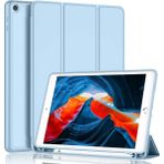 MobaxAksesuar Apple iPad 5 Nesil 9.7 2017 Kılıf Silikon Kalem Bölmeli Smart Case A1822 A1823 Mavi - iP 5. Nesil 9.7