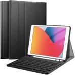 MobaxAksesuar Apple iPad 9. Nesil 10.2" 2021 Kılıf Kablosuz Klavyeli Kılıf Mobax A2602 A2603 A2604 A2605 - iP 9. Nesil 10.2 - Siyah