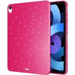MobaxAksesuar Apple iPad Air 11inç 2024 Air 4/5/6.Nesil 10.9 Tablet Kılıfı Işıltılı Parlak Görünüm Koton Case (10.Nesil Değildir) - iP Air 5 10.9 - Koyu Pembe