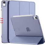 MobaxAksesuar Apple iPad Air 11inç M2/M3 2025-2024 Kılıf PU Deri Smart Standlı Case 2025-2024 - Lavendery Gray - iP Air 11inç