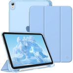 MobaxAksesuar Apple iPad Air 11inç M2/M3 Air 4/5.Nesil 10.9 Kılıf PU Deri Smart Standlı Case 2025-2024 Flip - Açık Mavi - iP Air 11inç/Air4/5 Flip