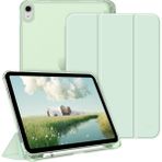 MobaxAksesuar Apple iPad Air 11inç M2/M3 Air 4/5.Nesil 10.9 Kılıf PU Deri Smart Standlı Case 2025-2024 Flip - Açık Yeşil - iP Air 11inç/Air4/5 Flip