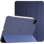 Mobaxaksesuar Apple iPad Air 13INÇ M2 Kılıf Set Pu Deri Smart Tablet Kilifi Ekran Koruyucu + Kalem A2898 A2899 A2900 - iP Air 13" M2 - Lacivert