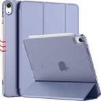 MobaxAksesuar Apple iPad Air 4 10.9" Kılıf Pu Deri Smart Standlı Case A2072 A2316 A2324 A2325 - iP Air 4 10.9 - Lavendery Gray