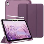 MobaxAksesuar Apple iPad Air 5. Nesil 10.9 Kılıf Flip Cover Kalem Bölmeli Pc Case-10.nesil DEĞİL-A2588 A2589 A2591 - Mor - iP Air 5 10.9