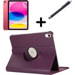 MobaxAksesuar Apple iPad Mini 1 Mini 2 Mini 3 Kılıf Dönen Tablet Kilifi Ekran Koruyucu+Kalem - Mor - iP Mini 2-3