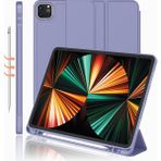 MobaxAksesuar Apple iPad Pro 12.9 3. Nesil Kılıf Kalem Bölmeli Smart Case A1876 A2014 A1895 A1983 - Lavendery Gray - iP Pro 12.9 3. Nesil