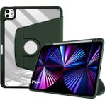 MobaxAksesuar Apple iPad Pro 12.9 4. 3. Nesil Kılıf Termik Kalem Bölmeli Dönebilen Standlı Kılıf A2229-32-33 A20-69 A1895-76 A1983 - iP Pro 12.9 4. Nesil - Koyu Yeşil