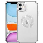 MobaxAksesuar Apple iPhone 11 Kılıf Prıltılı Çıkartılabilir Kamera Lens Korumalı Esta Kapak - Gümüş