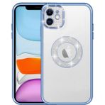 MobaxAksesuar Apple iPhone 11 Kılıf Prıltılı Çıkartılabilir Kamera Lens Korumalı Esta Kapak - Mavi