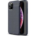 MobaxAksesuar Apple iPhone 11 Pro Kılıf Deri Tarzı Niss Silikon Case - Lacivert - iP 11 Pro