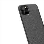 MobaxAksesuar Apple iPhone 11 Pro Kılıf Deri Tarzı Niss Silikon Case - Siyah - iP 11 Pro