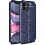 MobaxAksesuar Apple iPhone 12 Mini Kılıf Deri Tarzı Niss Silikon Case - Lacivert - iP 12 Mini