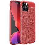 MobaxAksesuar Apple iPhone 12 Pro Max Kılıf Deri Tarzı Niss Silikon Case - Kırmızı - iP 12 Pro Max