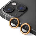 MobaxAksesuar Apple iPhone 13 Kolay Takılabilen Premium Safir Kamera Lens Koruyucu Cl-12 - Turuncu - iP 13