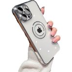 MobaxAksesuar Apple iPhone 14 Pro Kılıf Prıltılı Çıkartılabilir Kamera Lens Korumalı Esta Kapak - Gümüş