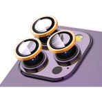 MobaxAksesuar Apple iPhone 14 Pro Max Kolay Takılabilen Premium Safir Kamera Lens Koruyucu Cl-12 - Turuncu - iP 14 Pro Max