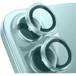 MobaxAksesuar Apple iPhone 16 Plus Işık Yansıma Önleyici 0.3mm Ar Kaplama Mikro Kamera Lens Koruyucu - Yeşil - iP 16Plus