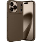 MobaxAksesuar Apple iPhone 17 Pro Max Kılıf Karbon Silikon Case Kapak - Kahverengi - iP 17ProMax