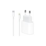 MobaxAksesuar Apple iPhone Uyumlu 20W Usb-C Güç Adaptörü + Usb-C Lightning Şarj Kablosu Seti 11 12 Pro Max - Beyaz