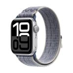 MobaxAksesuar Apple Watch 10 42MM - 38/40/41MM Kordon 2023 Point Hasır Kordon Strap Kayış 2/3/4/5/6/se/7/8/9 - Gri - Mavi - Ap 10/11 42/38-40-41mm