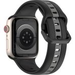 MobaxAksesuar Apple Watch 10 42mm - 38/40/41mm Kordon Line Ayarlanır Spor Kordon 2/3/4/5/6/se/7/8/9 - Siyah - Gri - Ap 10/11 42/38-40-41mm